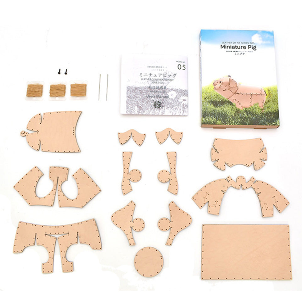 Leather DIY Kit 002「Miniature Pig」